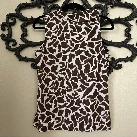 Ann Taylor Loft Top Sleeveless Giraffe Print Size Petite MP - Picture 5 of 12